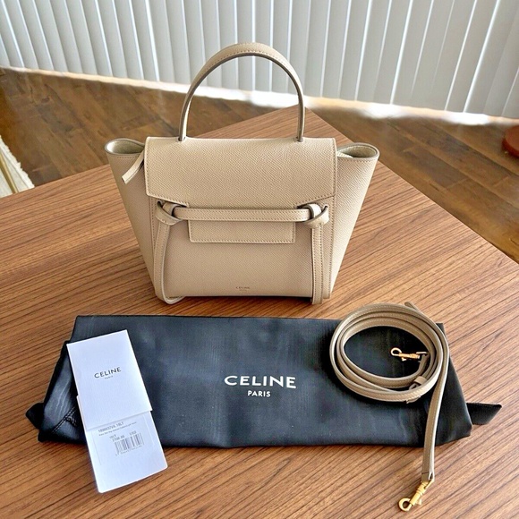 Authentic Celine Nano Belt Bag In Taupe - Picture 2 of 14